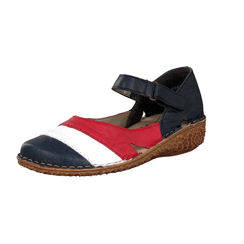 Slip On Rieker M0950-15 Para Mulher - Azuis